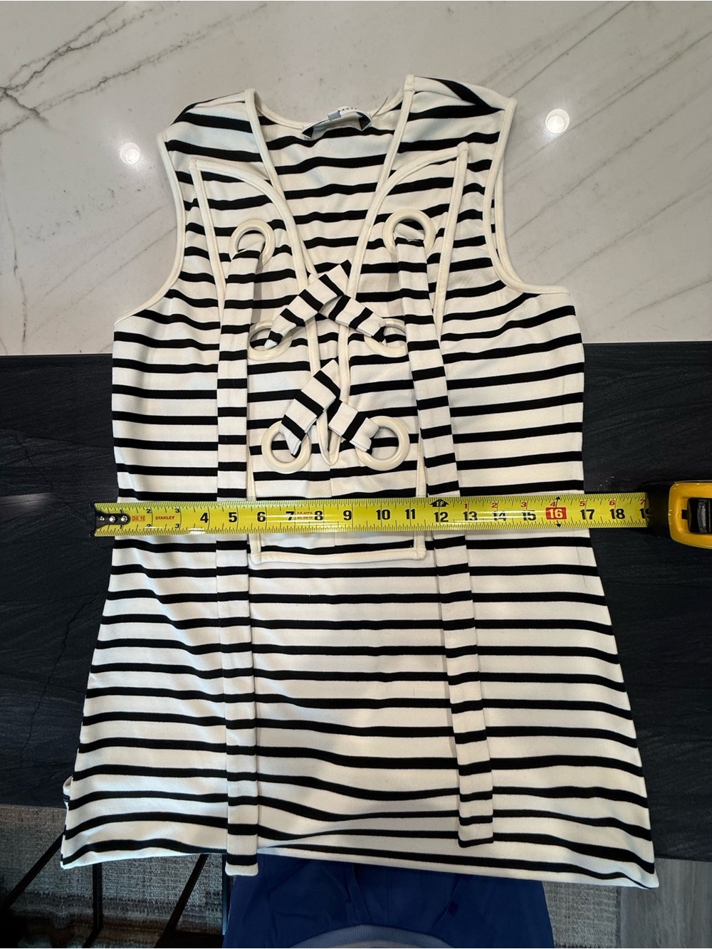English Factory Black & White Striped Sleeveless Dress - Picture 6 of 10